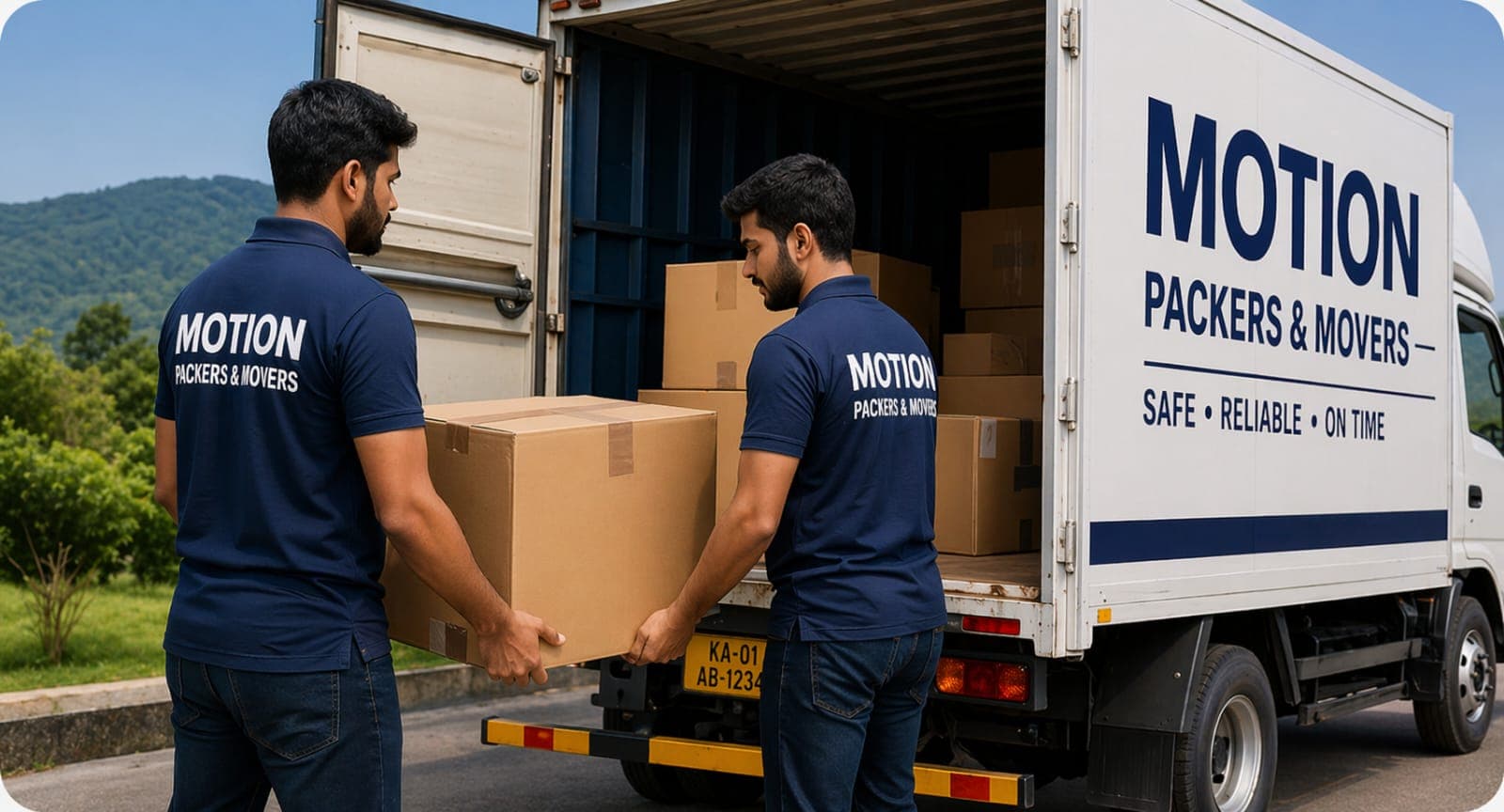 Careful and trained crew handling fragile goods during shifting Careful and trained crew handling fragile goods during shifting